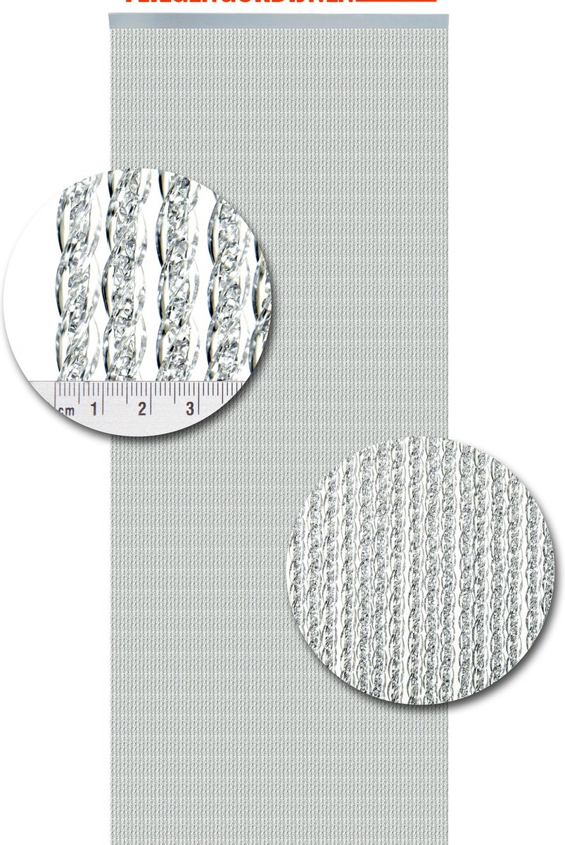 Vliegengordijnenexpert® Vliegengordijnenexpert Vliegengordijn - 92 x 210 cm - Venetie Transparant Op het kozijn