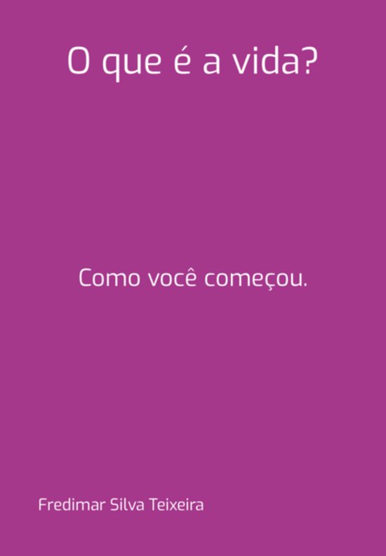 O Que É A Vida? - cover