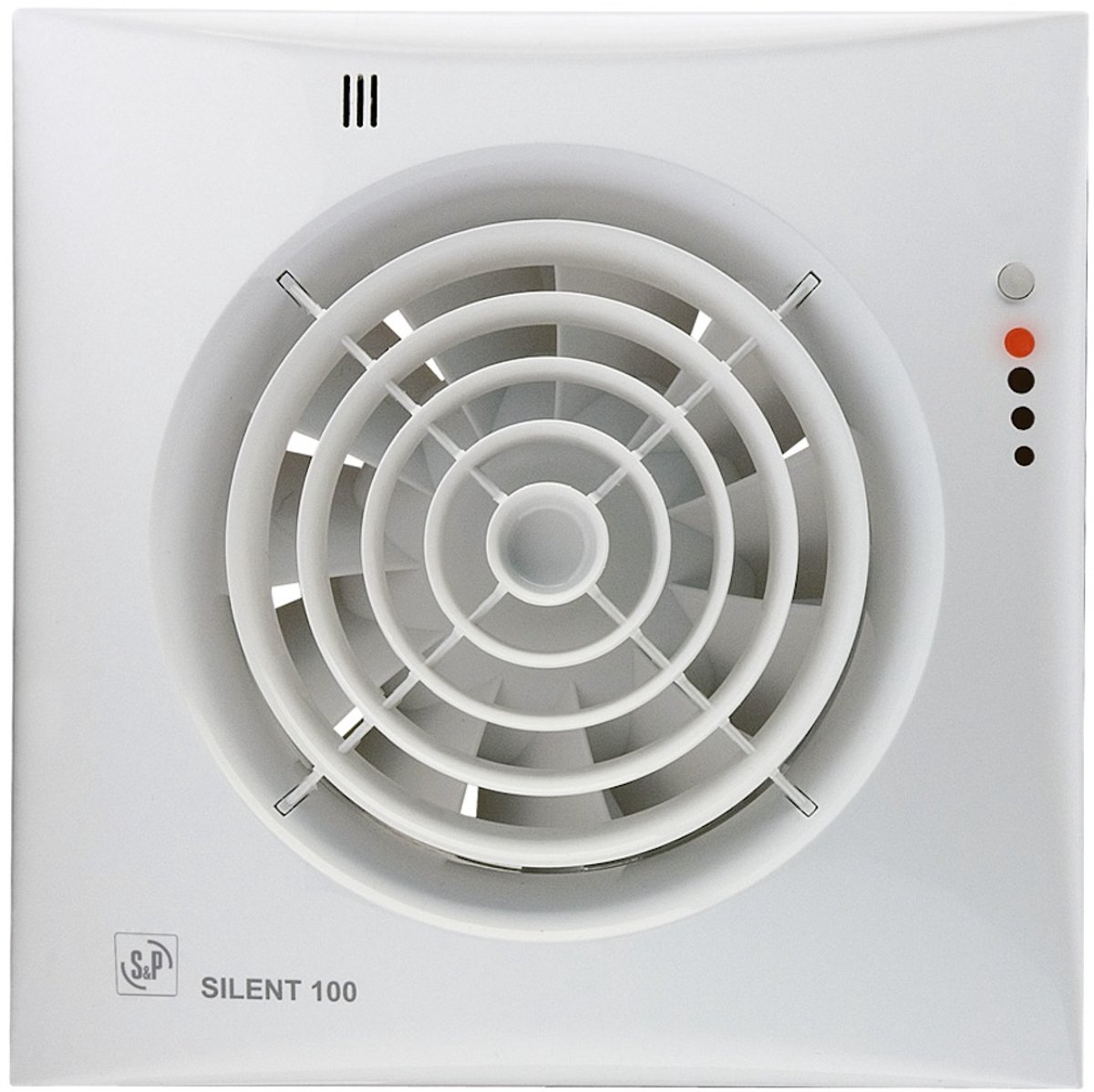 Soler & Palau Silent-100 Visual Badkamer-/Toiletventilator met Hygrostaat - 230V AC - 8W - 95 m³/h - 26dB - IP45 - SILENT-100CHZ