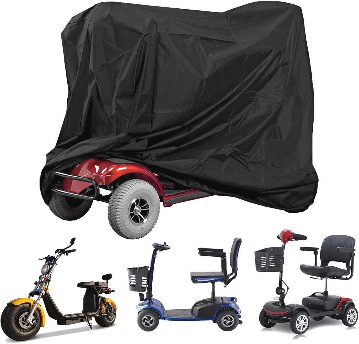 Universele Waterdichte Scooterhoes - Bescherming tegen Regen en UV voor Mobiele Scooters (190 x 71 x 117 cm)