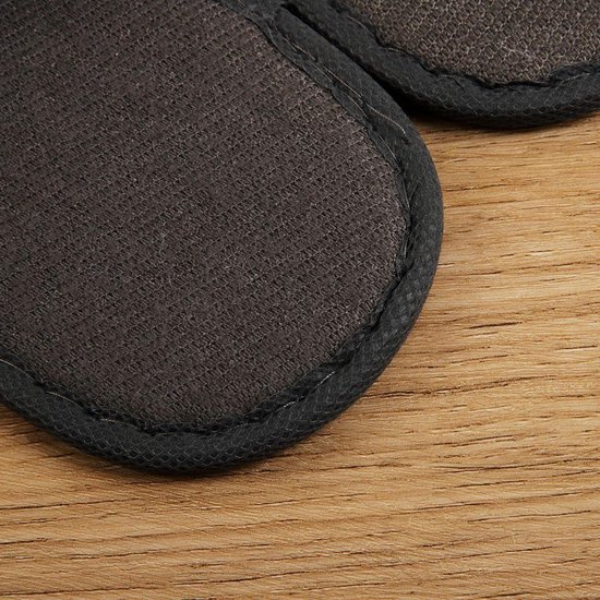 Kiuiom Spa Hotelslipper, set van gastenpantoffels, badslipper 4 paar pantoffels heren en dames huisschoenen universele maat badslippers voor gasten hotels kantoor (grijs volledig verpakt