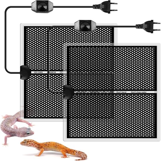 Warmtemat - 80 x 28 cm - met regelaar - voor kuikens - reptielen - amfibieën - vogels
