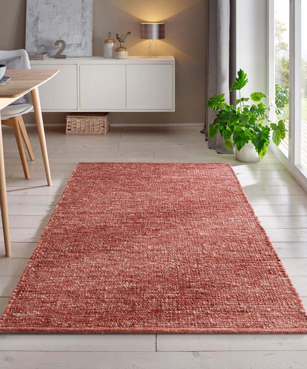Wollen loper - Bokn rood 70x240 cm