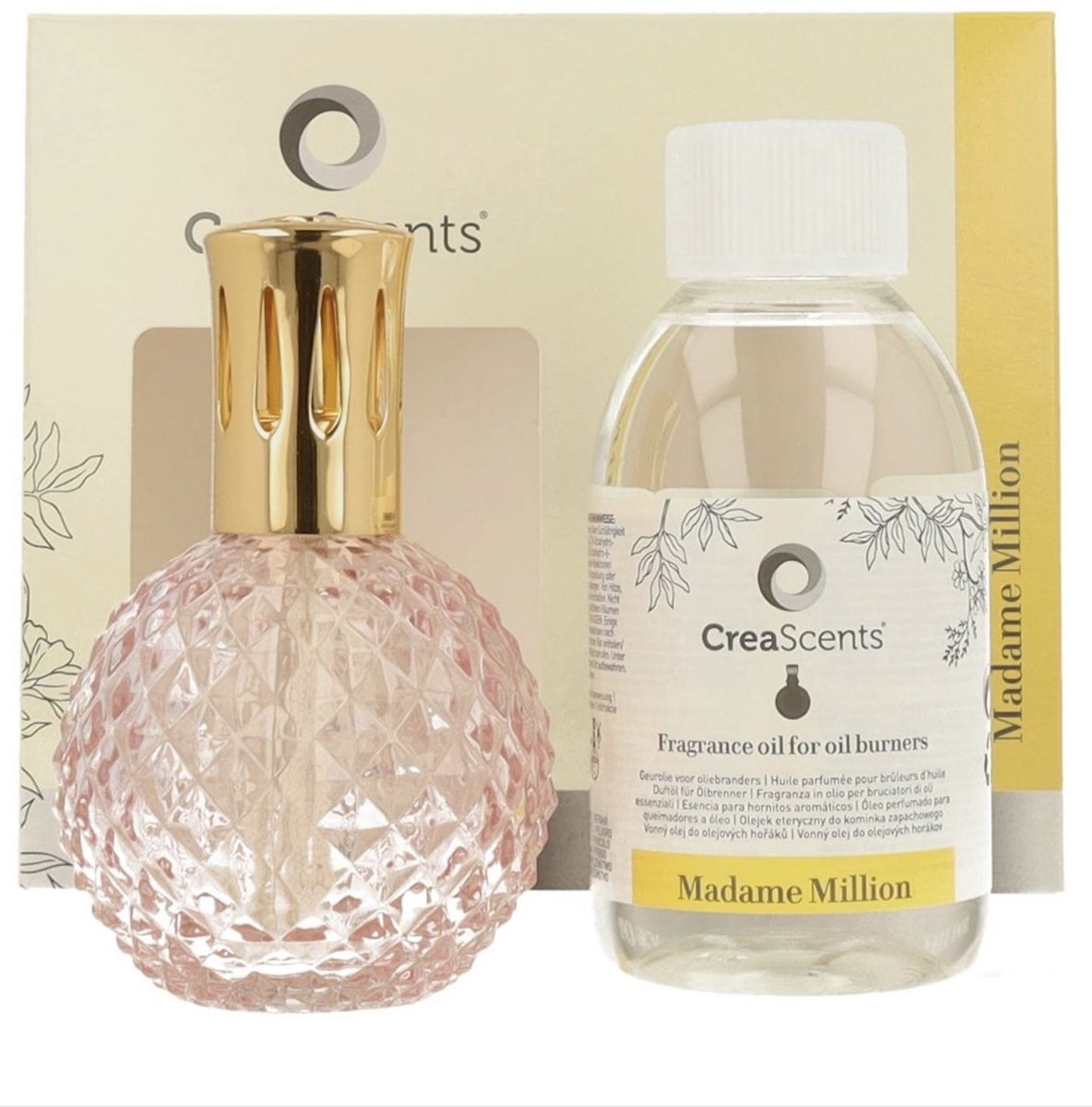 Goedkoopste Creascents Oliebranderset Madame Million - huisparfum - cadeauset