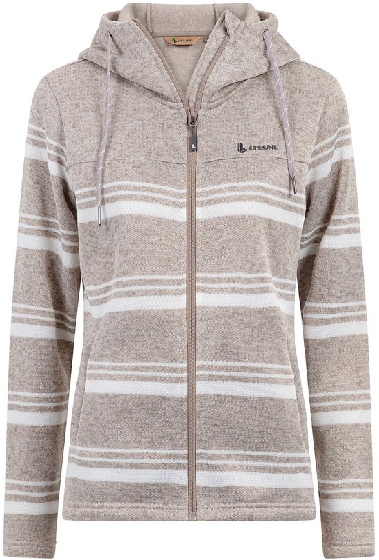 Gilet femme Life Line Jura - rayé beige - polaire - 40
