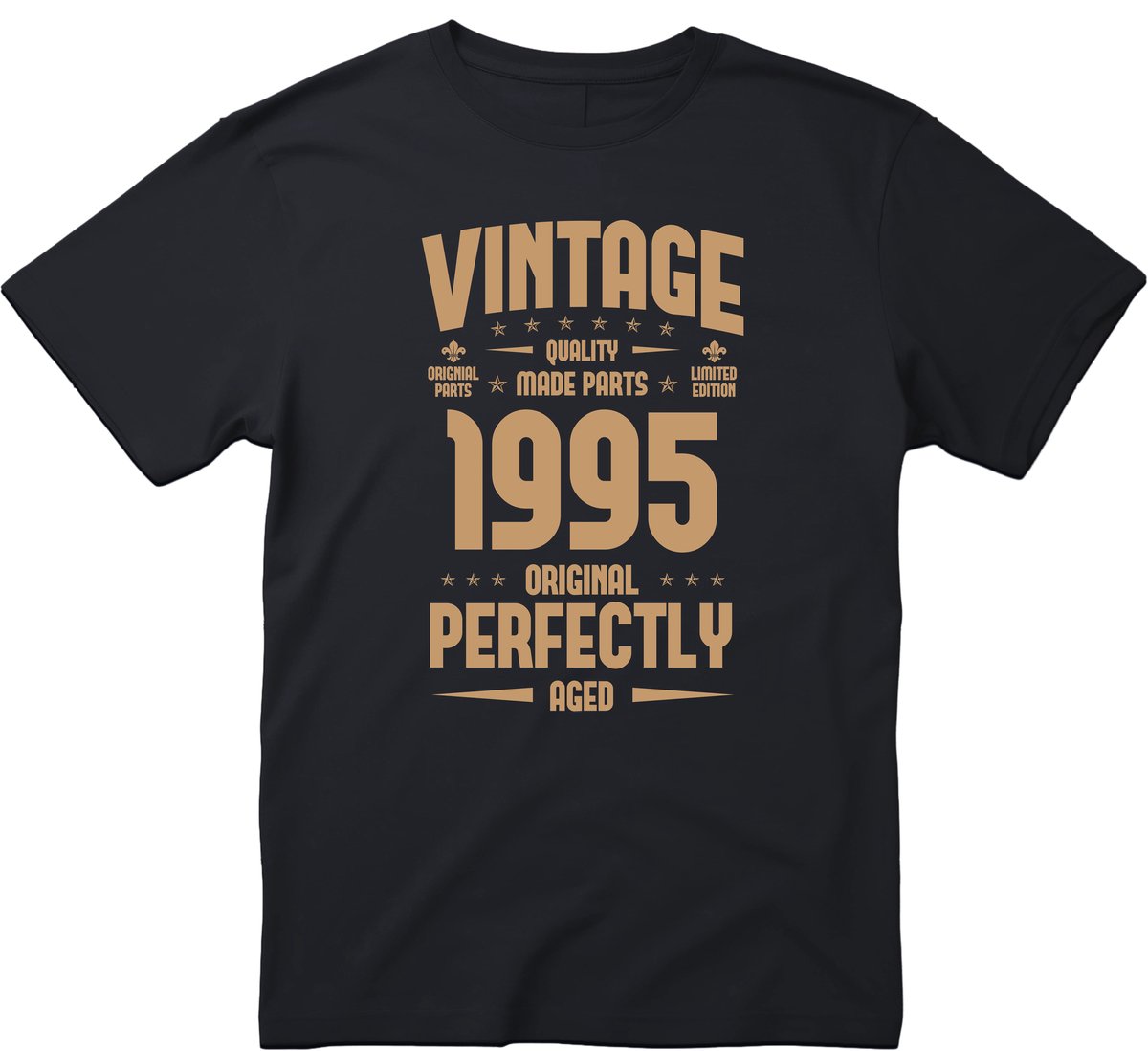 Vintage 1995 T-shirt - Perfectly Aged - Verjaardag en feest cadeau - Cadeau tip - 30 jaar cadeau - 30 jaar - T-shirt - 1995 - Heren - Kleding Cadeau - Maat M