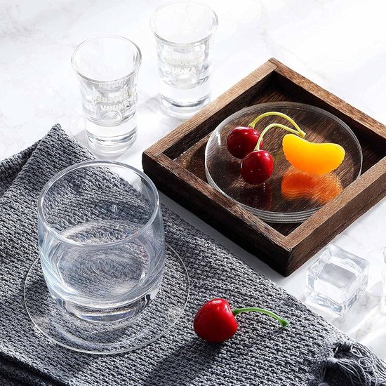 8 stuks ronde acrylschijven, met gat, transparante acrylplaten, ronde acrylplaat, 20 cm, transparant, rond acryl, platen voor doe-het-zelf, cake, het maken van decoratieve