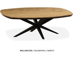 Maxfurn - Table basse ovale | Très résistant aux rayures avec bord effilé | Couleur: Orge
