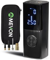 Bol.com MEVON Airmate MV08 Draagbare Compressor Bandenpomp – Draadloze Luchtcompressor - Elektrische Fietspomp - Ballenpomp - In... aanbieding
