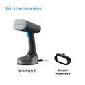 Zwarte Braun QuickStyle 5 kledingstomer met borstel accessoire.
