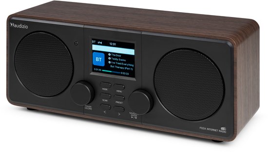 Internetradio - Audizio Foza digitale radio met Bluetooth - DAB radio en FM radio in één - Houtlook