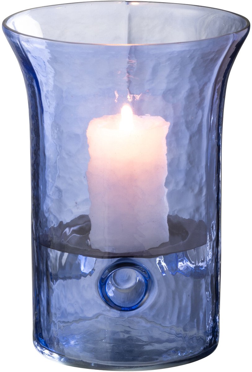 J-Line windlicht Tarifa Smal - glas - blauw - extra small