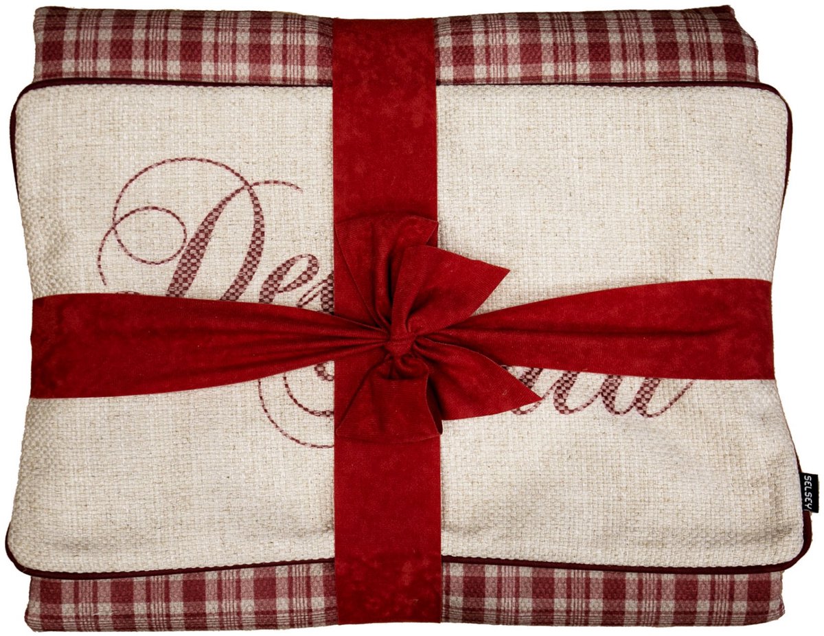 Selsey Dear Santa - Sprei en kussensloop - Rood