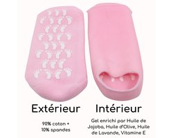 Vochtinbrengende sokken - Gel met jojoba- en olijfolie, vitamine E en lavendel - tegen droge en gebarsten voeten -SPA sokken