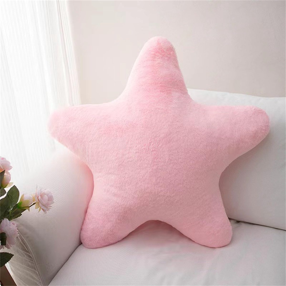 My Ninki ® Charmant Stervormig Knuffelkussen voor Kinderen, Zacht en Pluizig, Perfect voor Slaapkamer Decoratie