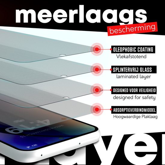 Convient pour Samsung A54 Protecteur d'écran Tempered Glass Verre de Protection - 2 pièces Extra Fort