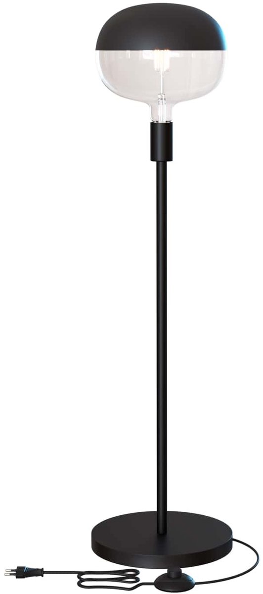 Calex Tafellamp 1L - Metaal - Zwart - 26x78x26 cm (BxHxD) - Voor E27/max 40W
