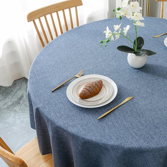 waterafstotend-rond-tafelkleed-met-linnen-look-diameter-120-cm-blauw