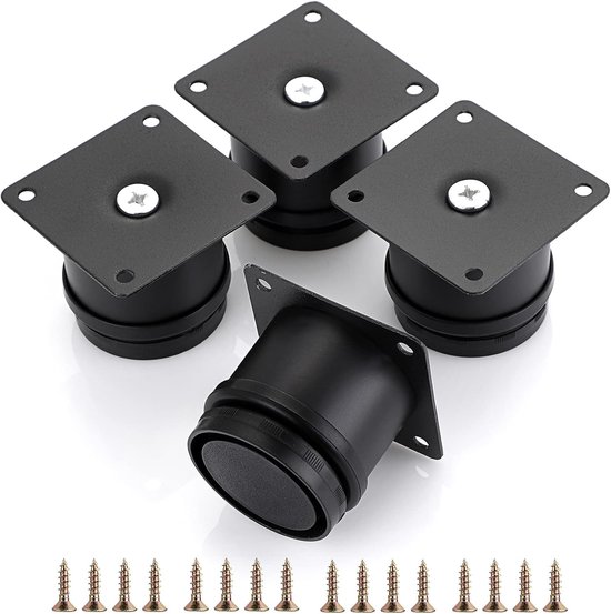 Cyclingcolors 4X Klem Glijders Stoelpootdoppen Voetdoppen Meubelglijders Kunststof Stoel Meubelpoten Rond Zwart D1 Mm 16 17 2116592497