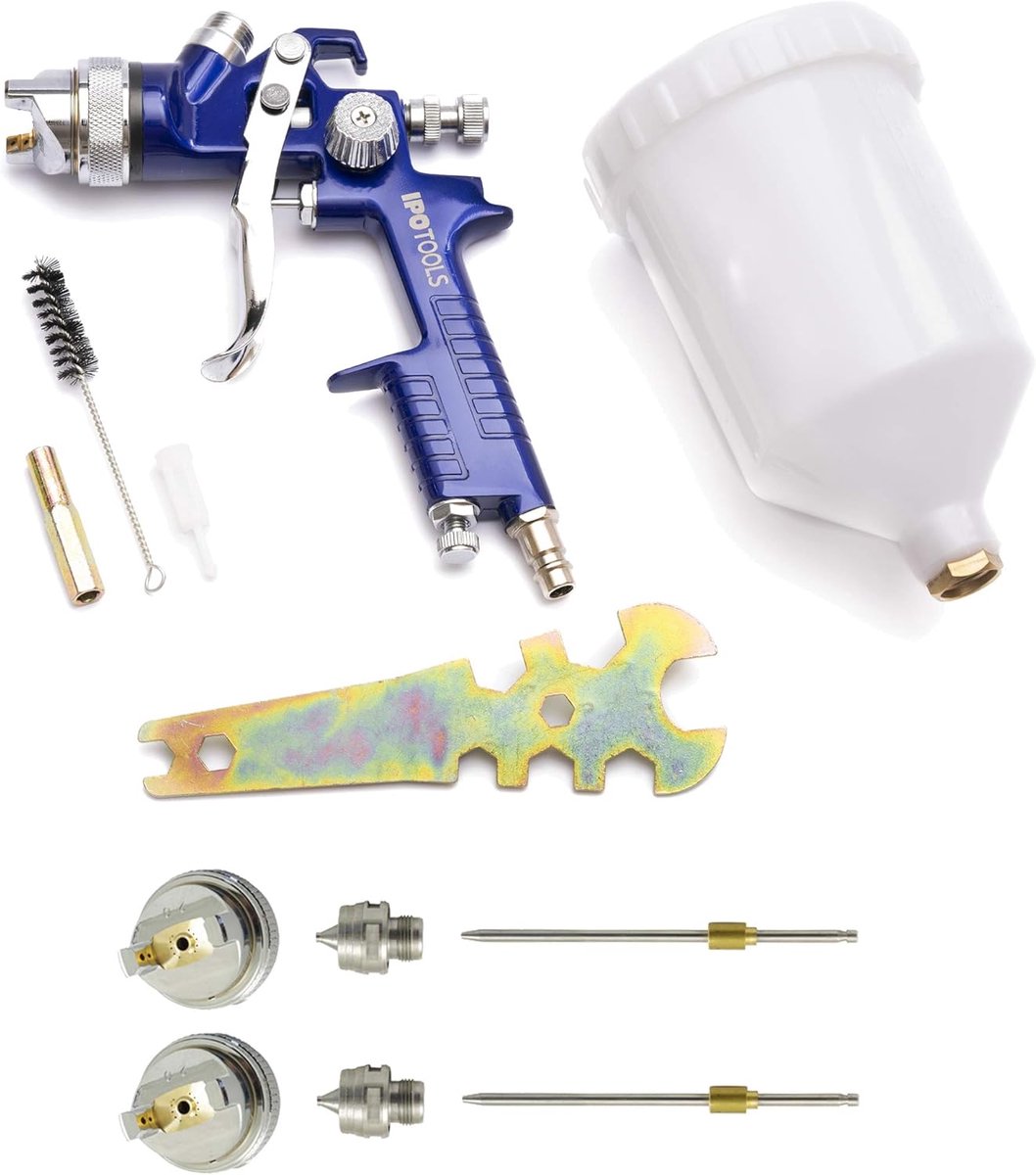 Professioneel HVLP Lakpistool met Diverse Spuitmonddiameters en Ergonomische Handgreep