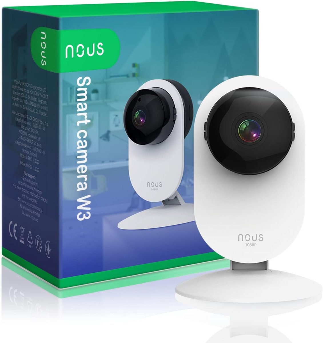 WiFi Camera voor Honden en Baby's - Indoor Bewakingscamera met App, 2.4 GHz WiFi
