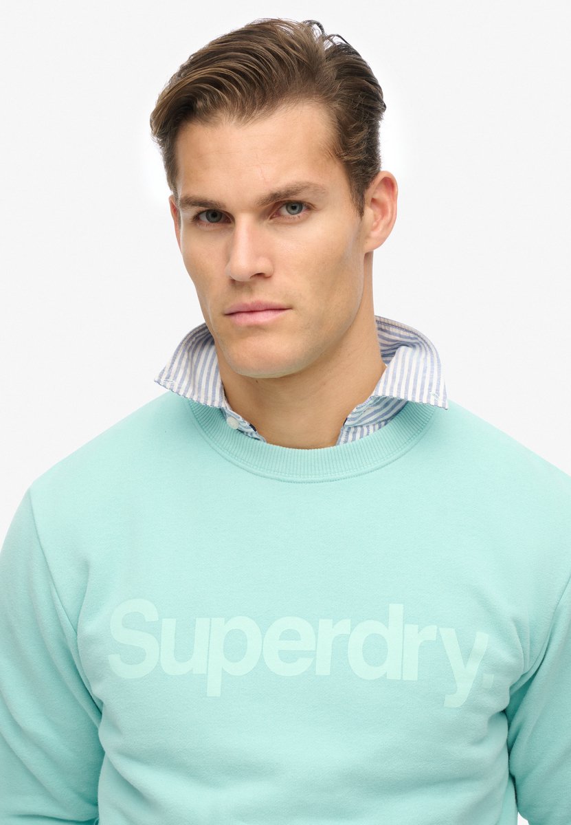Superdry Core City sweatshirt met ronde hals en logo Heren Truien Grijs