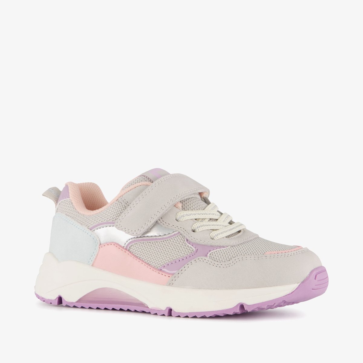 Blue Box meisjes sneakers grijs pastel - Maat 30 - Uitneembare zool