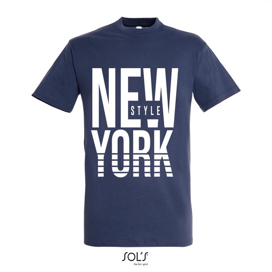 T-Shirt 359-97 New York - Blauw, L