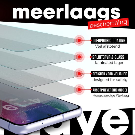 Convient pour Samsung S21 FE protecteur d'écran en verre trempé trempé - 2 pièces