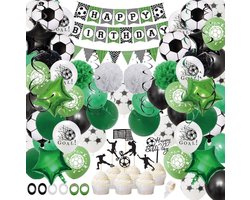 Joya Party® Voetbal Verjaardag Feestset | Decoratie Versiering | Jongens & Meisjes Kinderfeestje Verjaardag | Kinderverjaardag