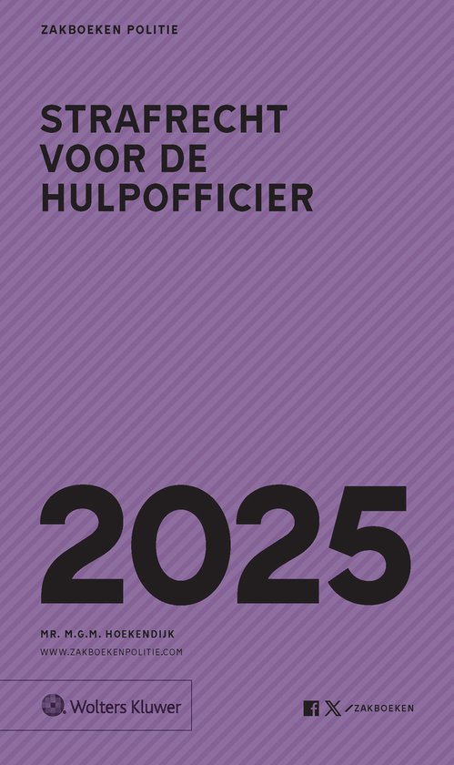 Zakboeken Politie - Strafrecht voor de Hulpofficier 2025 202 ... - cover