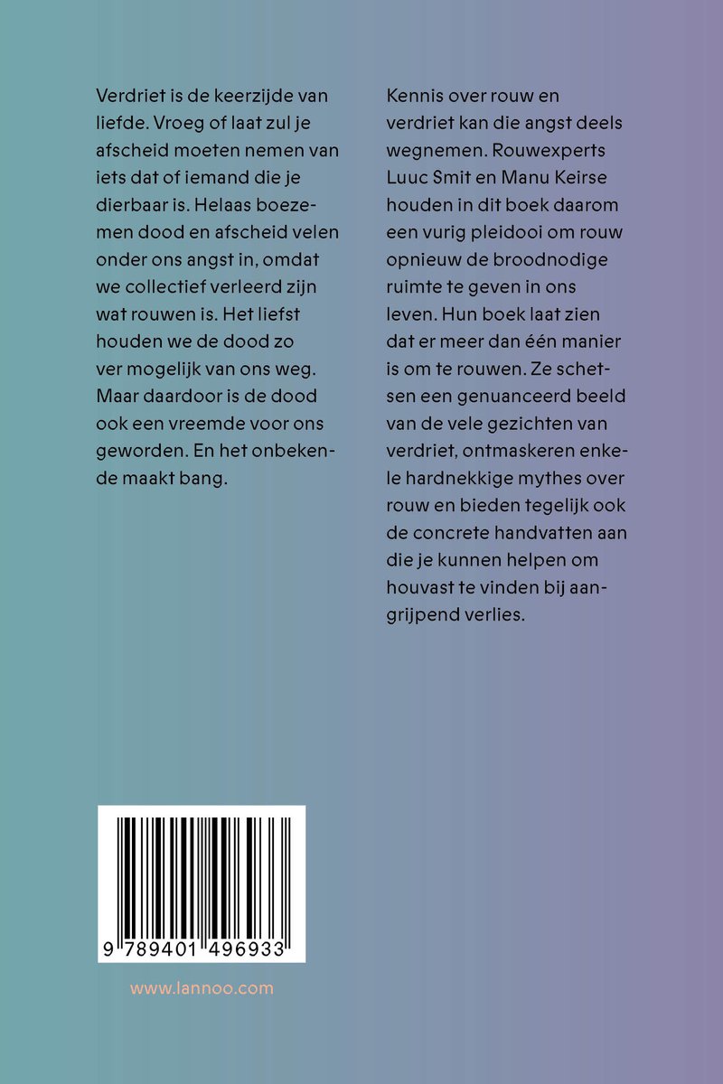Rouwen is liefde - back cover