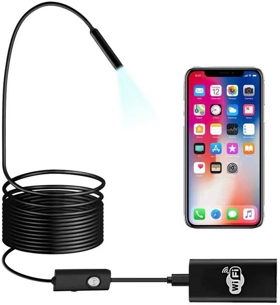Draadloze WiFi Endoscoopcamera met HD720P Beeldkwaliteit en Waterdichte Lens voor Smartphone en Computer