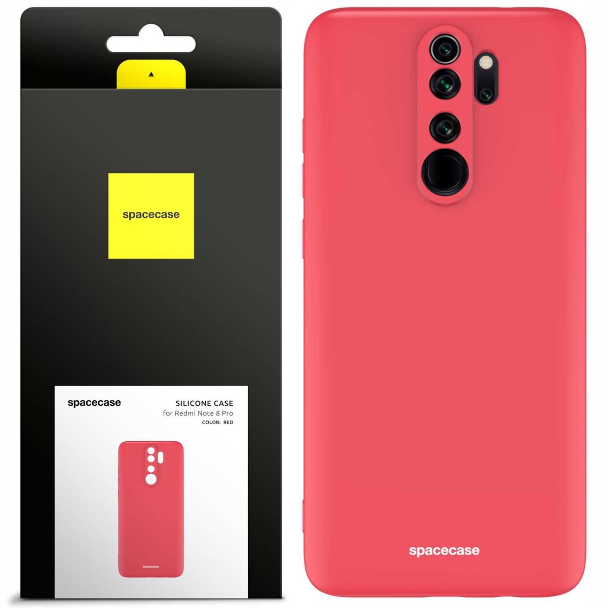 Spacecase Siliconen Hoesje Voor Xiaomi Redmi Note 8 Pro Rood