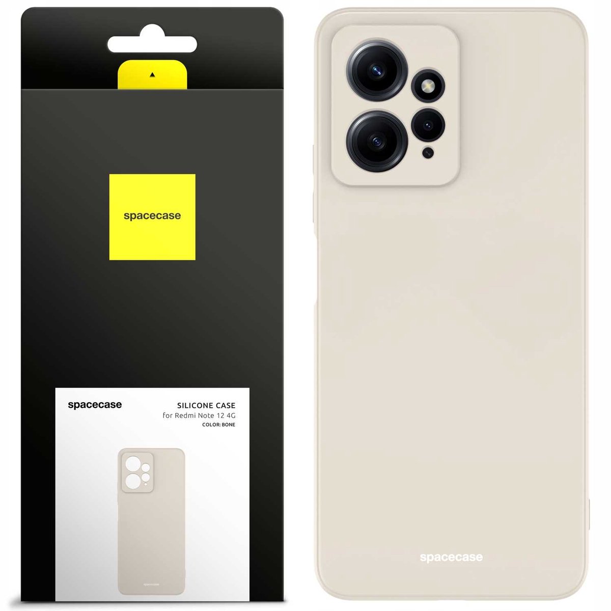 Spacecase Siliconen Hoesje Voor Xiaomi Redmi Note 12 4G Bone
