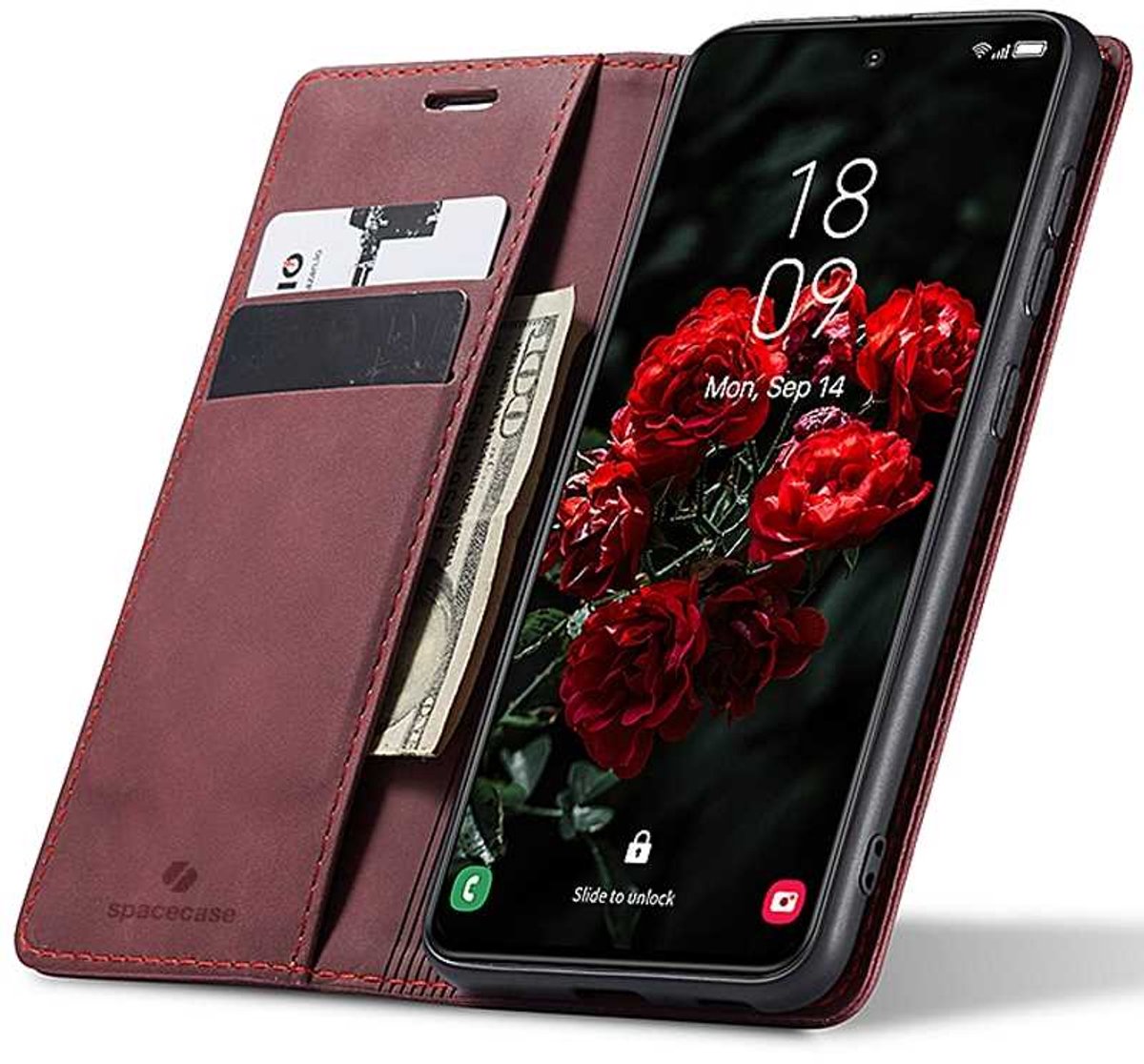 Spacecase Case Galaxy S24+ Case Portefeuille Voor Samsung S24 Plus