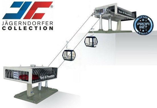 Jagerndorfer Telesilla D-Line 1:32 Kohlmaisbahn Negro/Rojo – Maqueta De Cable Railway Para Coleccionistas
