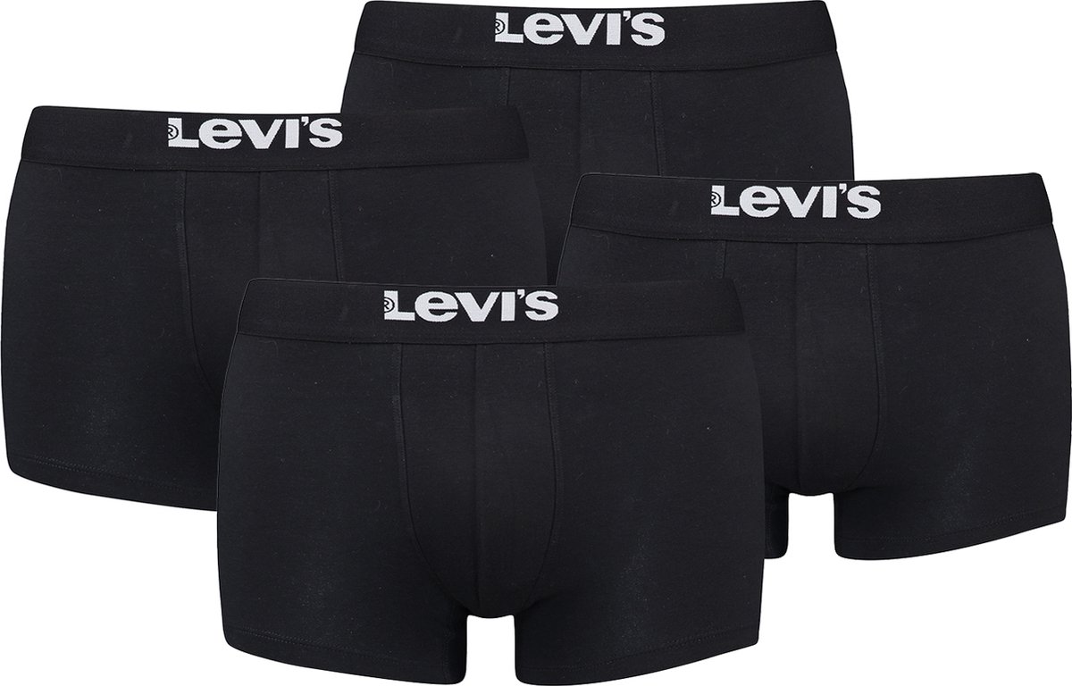 BOXERS 4-pack Levi's Solid Basic herenboxershorts, gemaakt van biologisch katoen