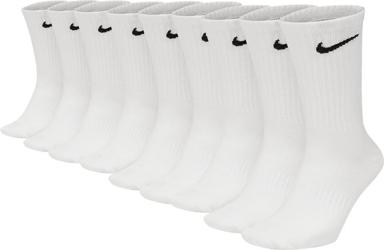 SOKKEN 9 paar Nike sportsokken, tennissokken, kussenkousen met ronde hals