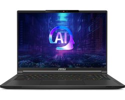 MSI Stealth A16 AI+ A3XVFG-227NL - Gaming Laptop - Ryzen AI 9 HX 370 - RTX 4060 32 GB/1000GB - 16 inch - 240Hz