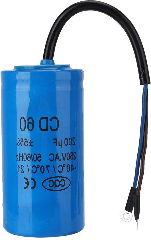 Condensador Del Motor Cd60 300uf Con Cable 250vac 50/60hz | Cuotas Sin