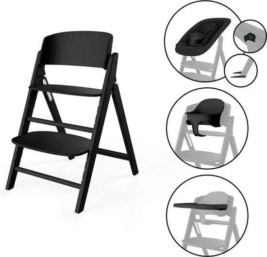 Cybex Click & Fold 4 In 1 - Chaise Haute - Superbe Noir - Noir