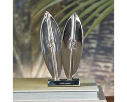 Riviera Maison Beeldje surfborden Zilver - Surfboards Sculpture - Aluminium - (LxBxH) 10x4x17