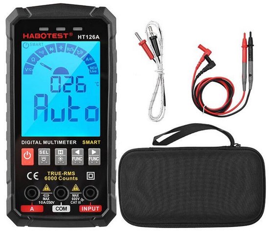 Foto: Habotest digitale multimeter ht126a voor het monitoren van elektrische installaties