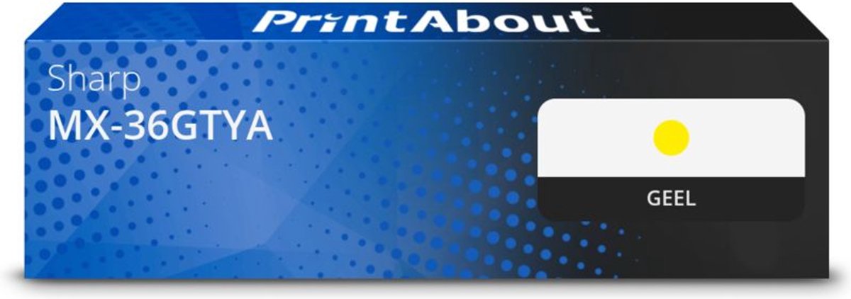 PrintAbout Huismerk Sharp MX-36GTYA Toner Geel Extra hoge capaciteit