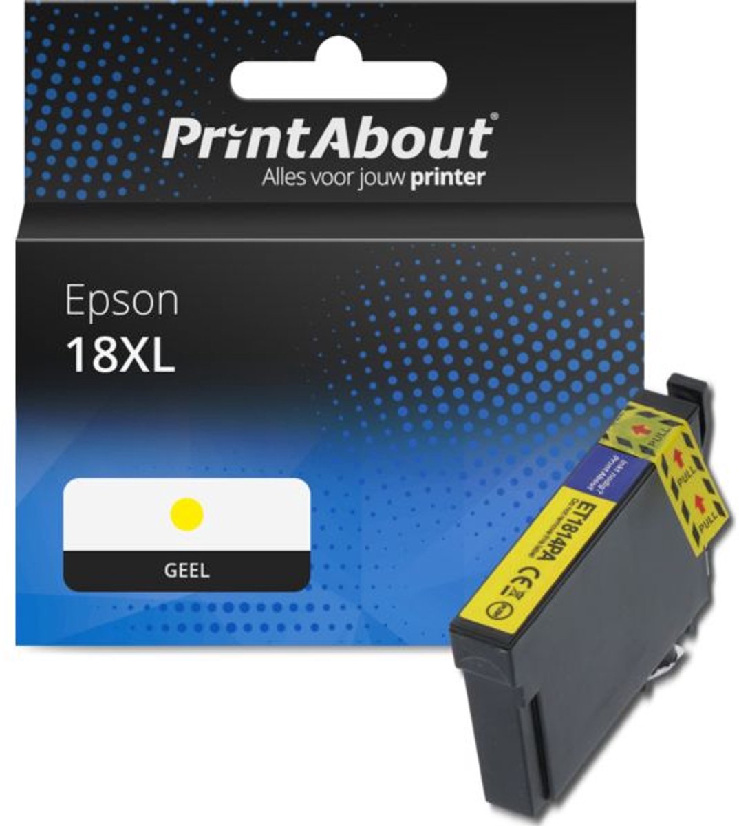 PrintAbout huismerk Inktcartridge 18XL (C13T18144012) Geel Hoge capaciteit geschikt voor Epson