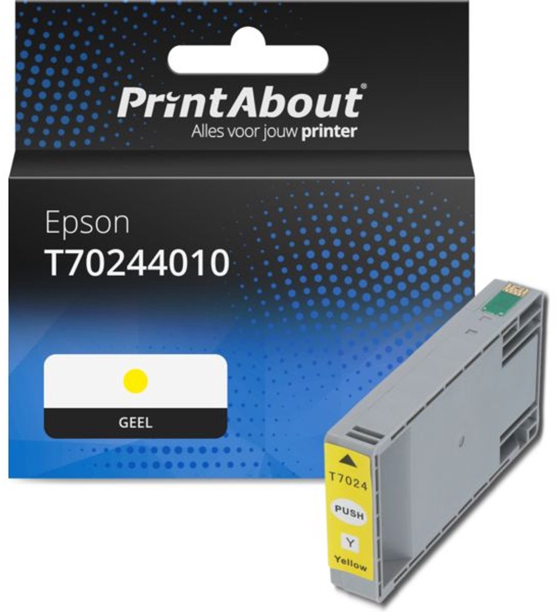 PrintAbout huismerk Inktcartridge T70244010 Geel geschikt voor Epson
