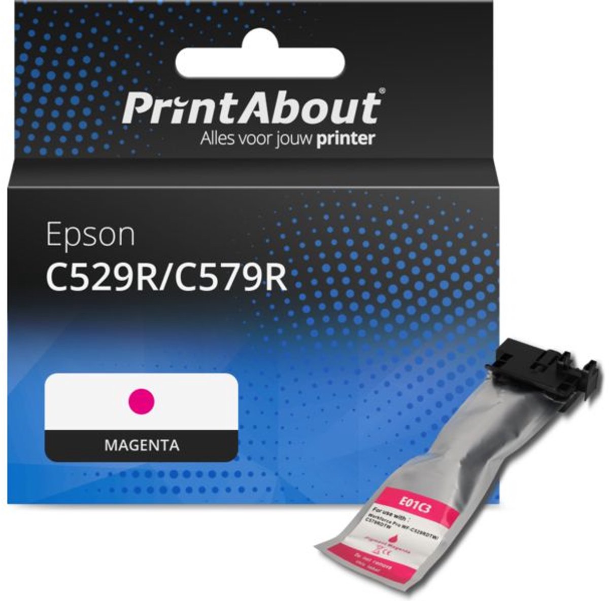 PrintAbout Huismerk Epson C529R/C579R (T01C300) Inktcartridge Magenta Hoge capaciteit
