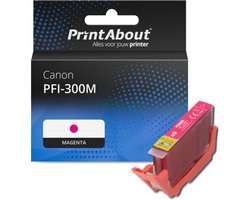 PrintAbout huismerk Inktcartridge PFI-300M Magenta geschikt voor Canon