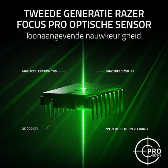 Razer Viper V3 Pro - Draadloze Gaming Muis - 35.000 DPI - Symmetrisch - Optische Switches - Zwart